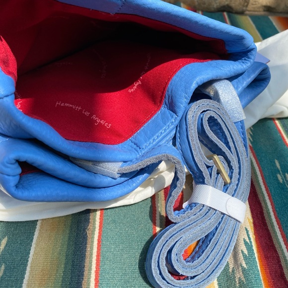 Hammitt Duke Crossbody Clutch Skylight Blue/Brushed Gold NEW - Picture 6 of 8